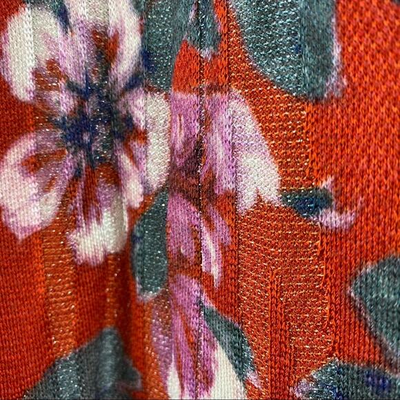 St. John Womens Floral One Button Cardigan Sweater Size 14 - Picture 5 of 9